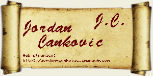 Jordan Čanković vizit kartica